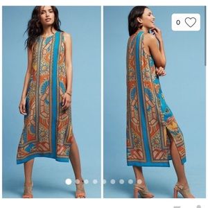 Akemi+Kin Tanvi Silk Column Aztec Midi Dress